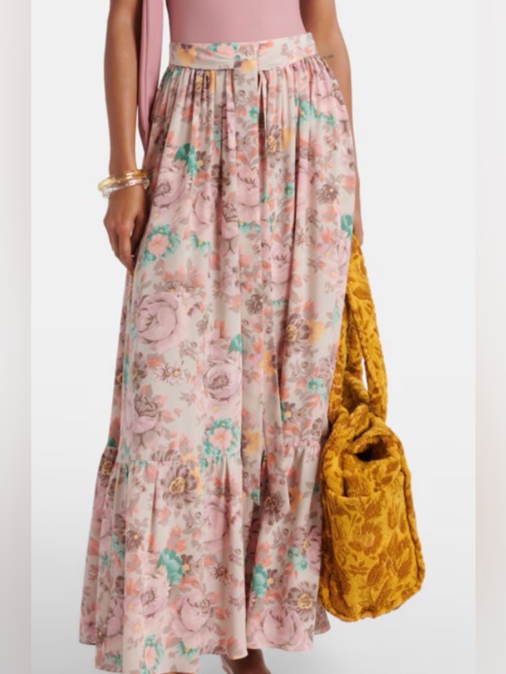 Chloé Floral Print Silk Maxi Skirt – FR 40 / US 8